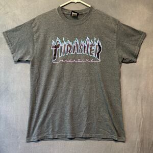 Thrasher Magazine Shirt Flames San Francisco Skater Grunge Bay Area Medium